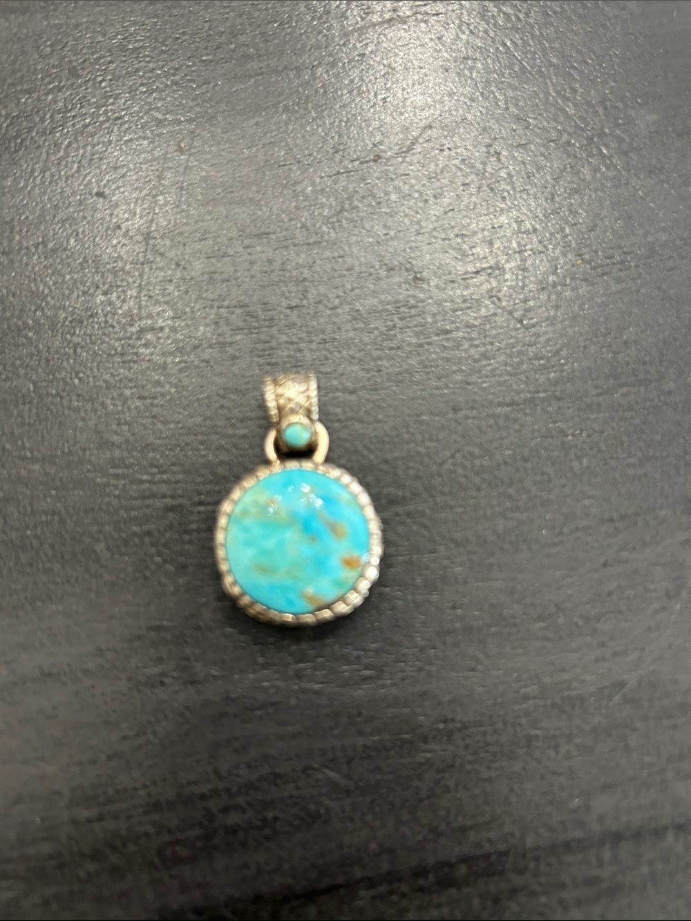 Studio Barse Turquoise Round Pendant Necklace